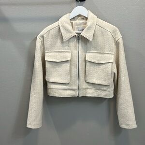 Abercrombie Tweed Cropped Shirt Jacket